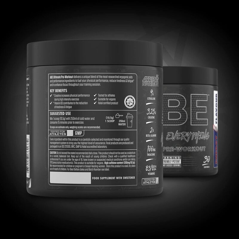 ABE All Black Everything Pre-Workout Energy Flavor 30 Servings 315g